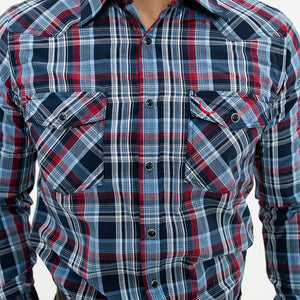 Camisa Vaquera McAllen MC300-14 Cuadros Azul 011