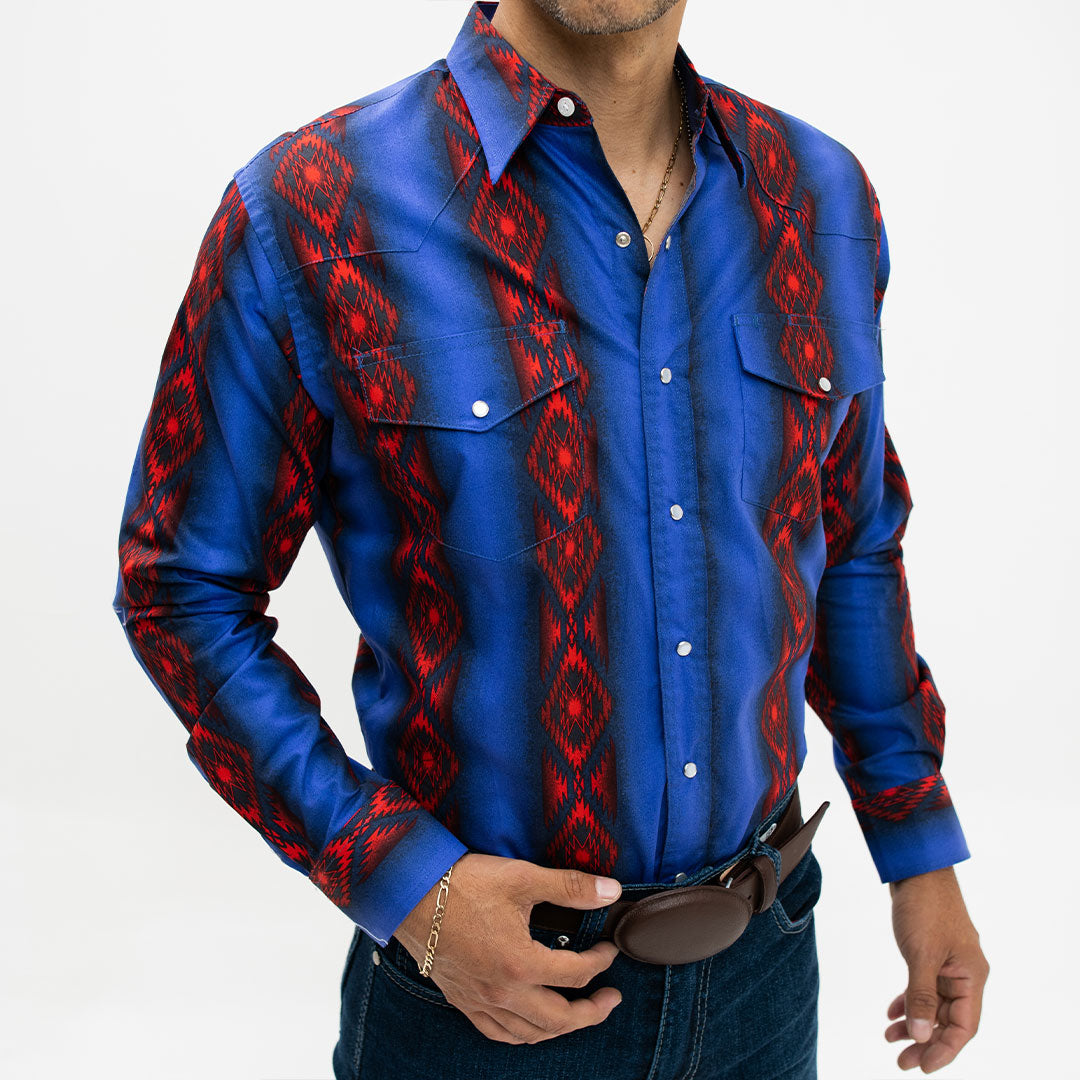 Camisa Wrangler Checotah Turquesa 136 - Very Vaquero