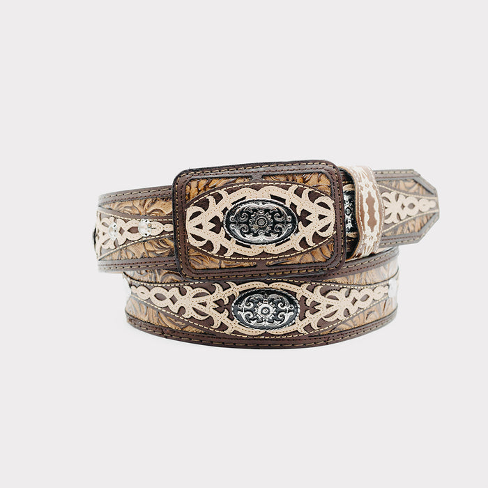 Cinto Kajm Grabado Láser Concho Choco 003