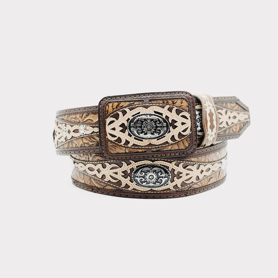 Cinto Kajm Grabado Láser Concho Choco 003