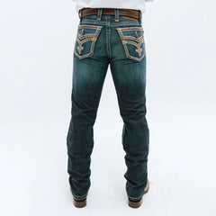 Pantalón Mezclilla KAJM Percherón Bordado Amarillo - Very Vaquero