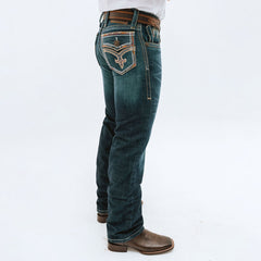 Pantalón Mezclilla KAJM Percherón Bordado Amarillo - Very Vaquero
