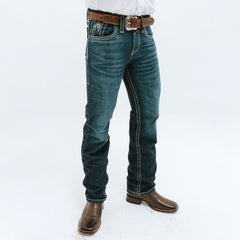 Pantalón Mezclilla KAJM Percherón Bordado Amarillo - Very Vaquero