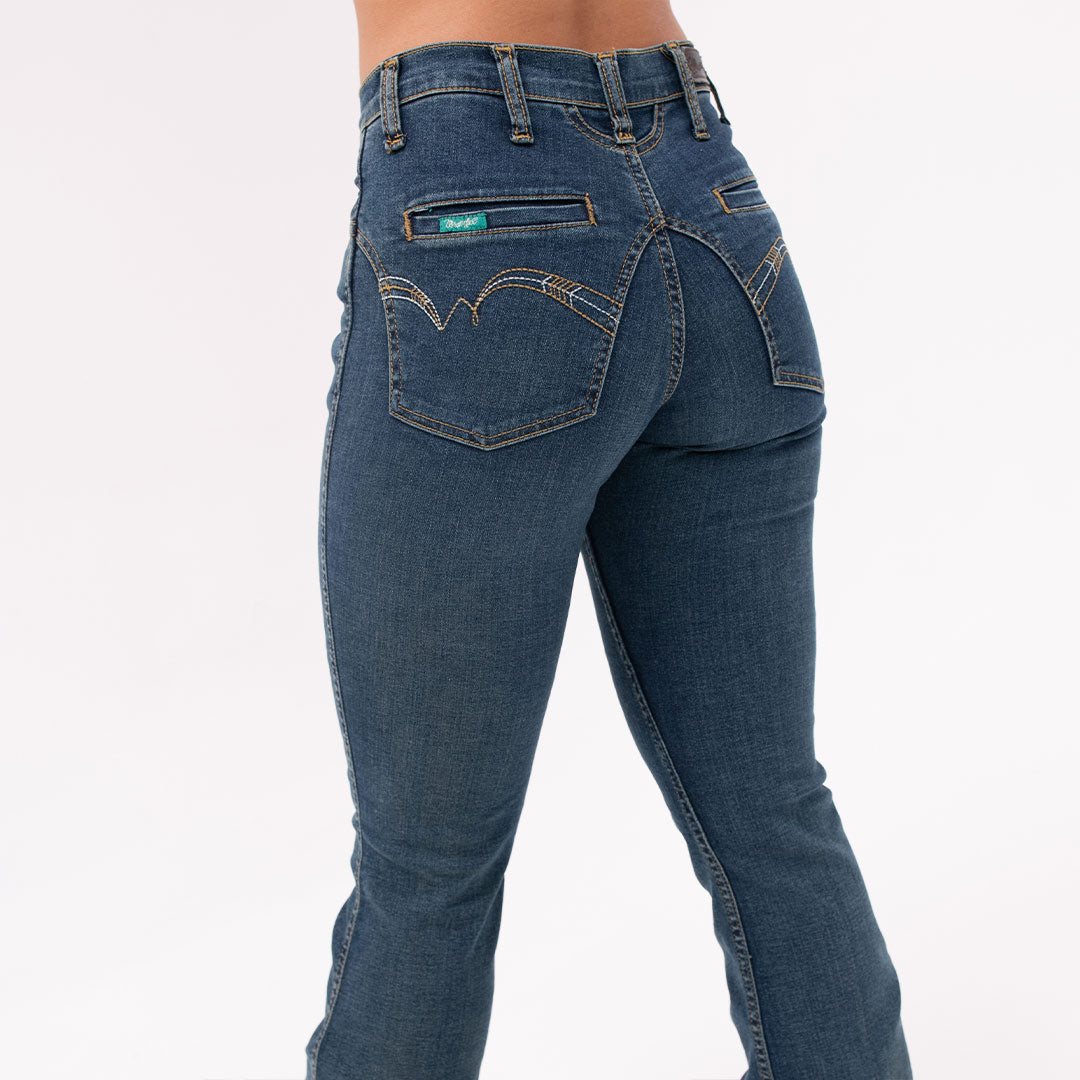 Pantalón Jeans Vaquero High Rise Flare Wrangler Mujer 820