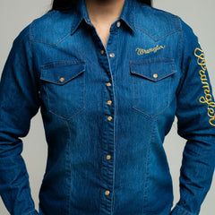 Blusa Wrangler Mezclilla Bord Logo 049