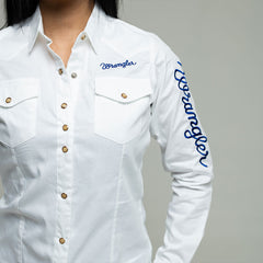 Blusa Wrangler Blanca Lisa Bord Logo 051