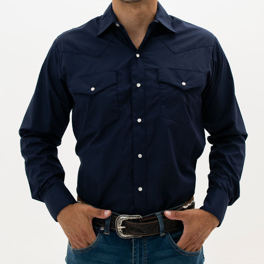 Camisa Vaquera Hannover Lisa Básica Azul HAN1100 - Very Vaquero
